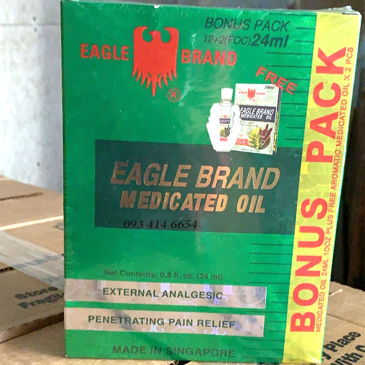 [Date 2026- mẫu mới]-Dầu Xanh Con Ó 2 Nắp Của Mỹ 24ML