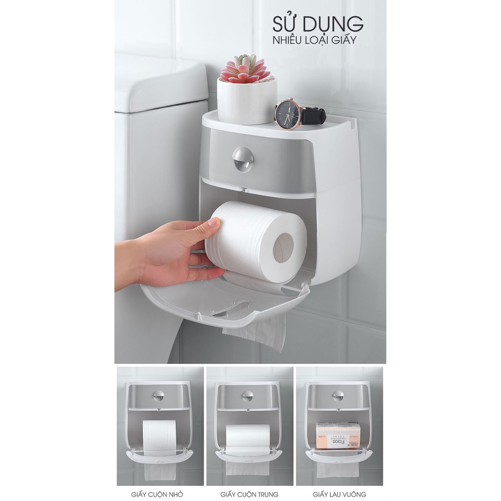 Hộp Đựng Giấy Vệ Sinh 2 Tầng Ecoco