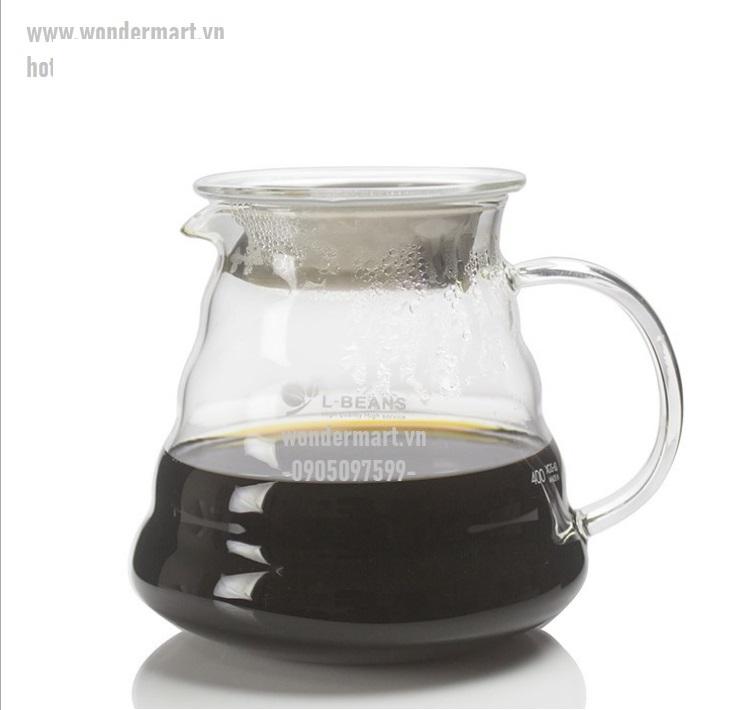 Bình Chứa Cà Phê V60 L-Beans Thủy Tinh 360ml-600ml