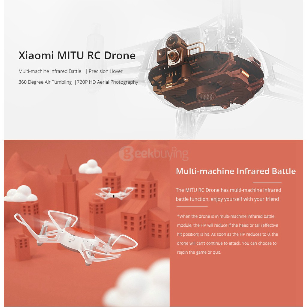 [CAM KẾT CHÍNH HÃNG] Máy bay Flycam Xiaomi MITU MINI RC Drone