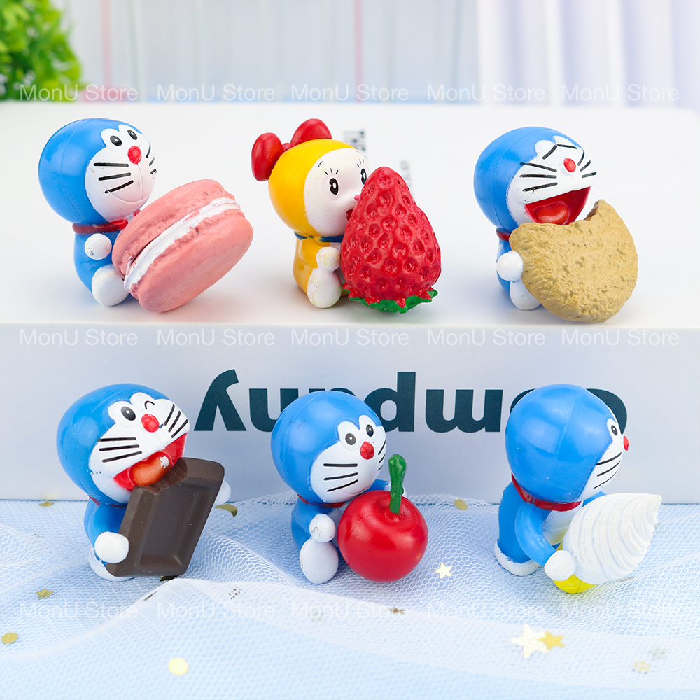 Combo 6 mô hình Doraemon trang trí bánh sinh nhật dễ thương cute TooYoo BK00696
