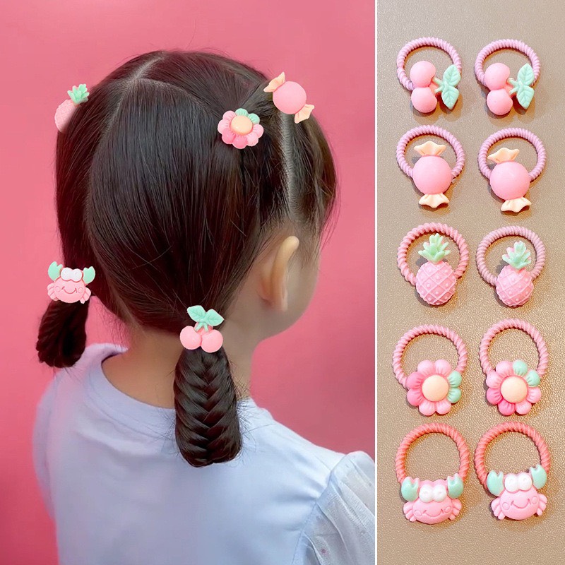 Set 10 cột tóc mẫu mới siêu yêu cho bé