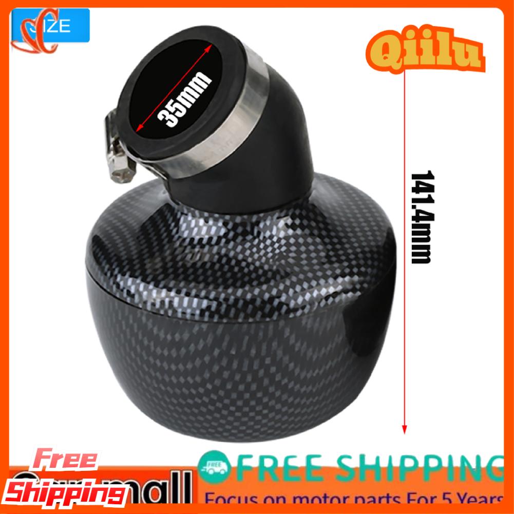 【Ready Stock】Carbon Fiber Universal Air Filter Cleaner for 150cc-250cc Motorcycle Scooter ATV Dirt Bike 35mm