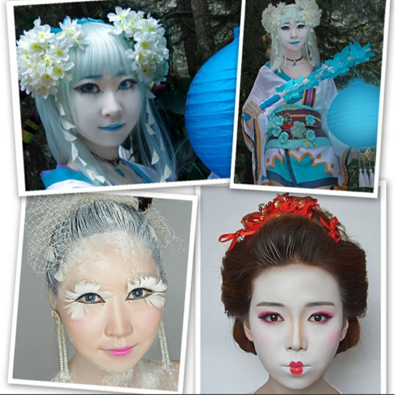 Kem Nền Trắng + Phấn Phủ Trắng Geisha Cosplay