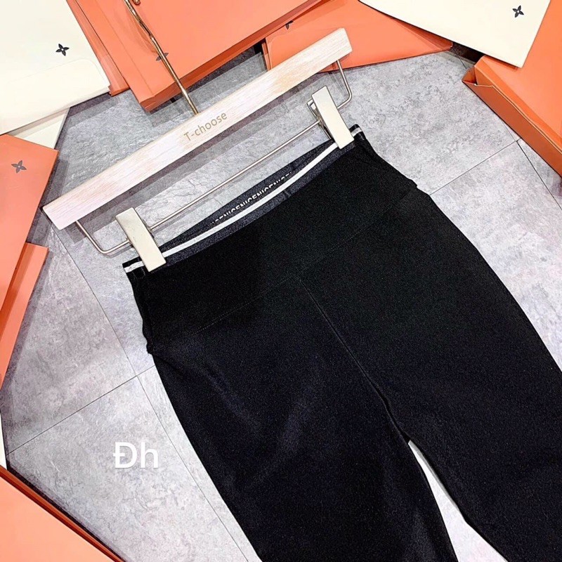 Quần Legging Cạp Cao Viền Nhũ