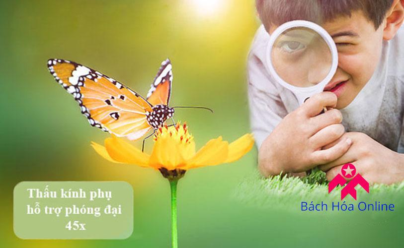 Kính lúp cầm tay 3X-45X có đèn