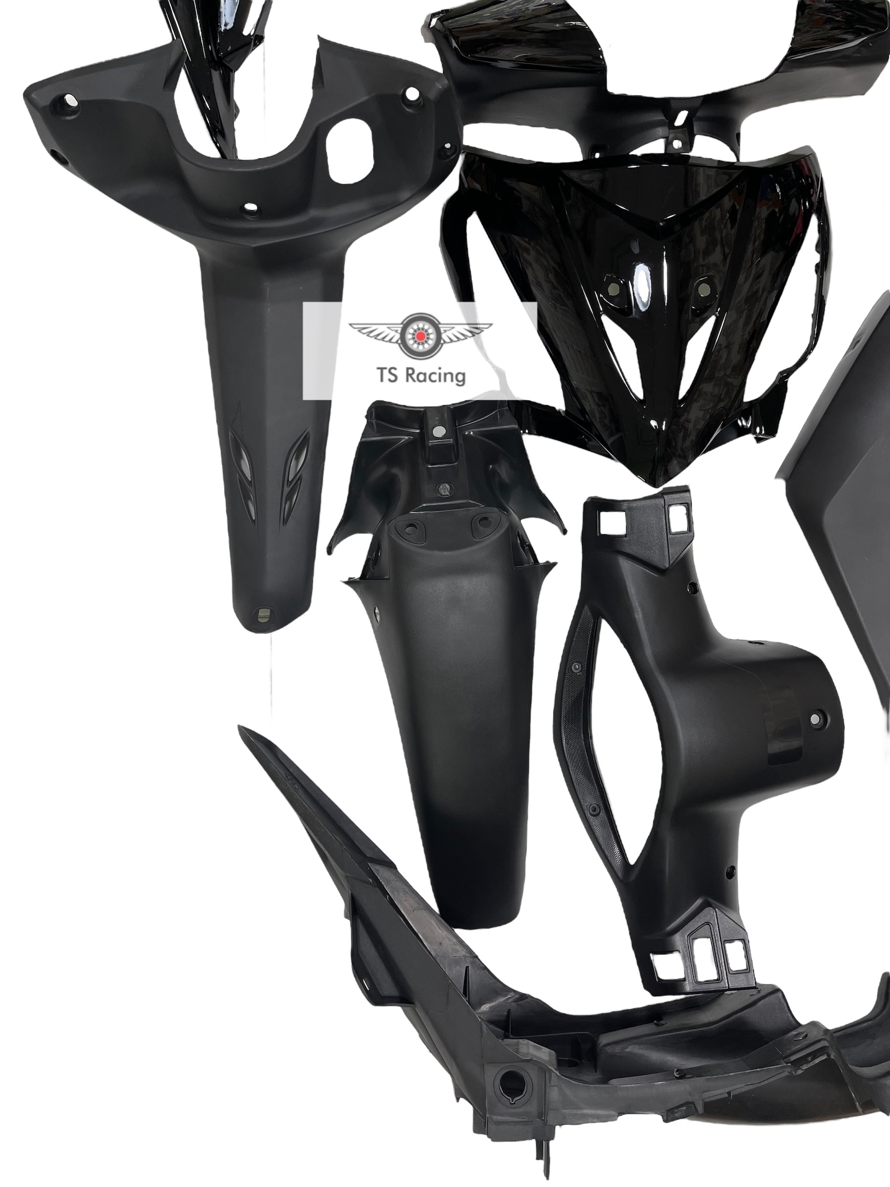 Dàn áo wave RSX100 màu đen - tặng team 3 lớp