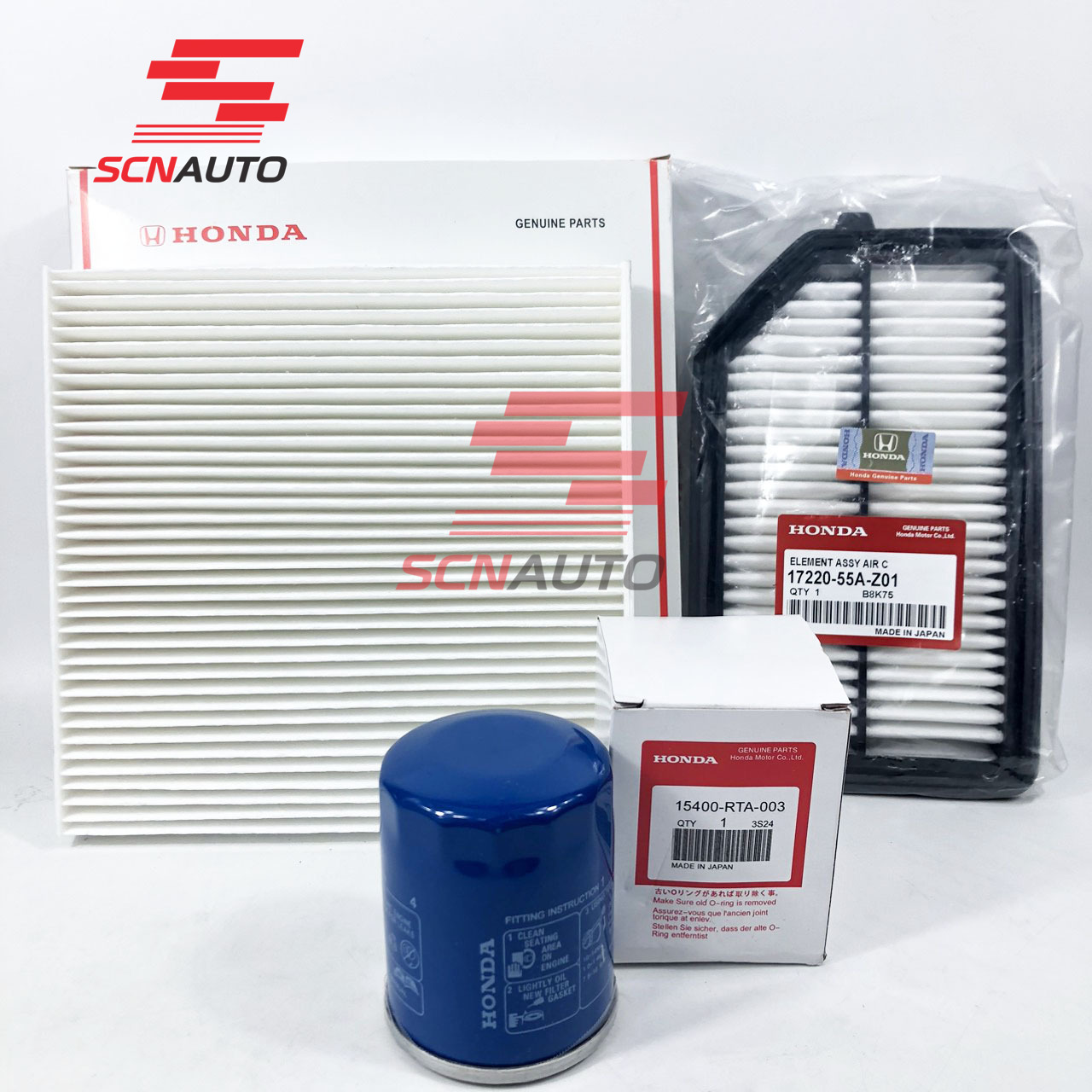Combo 3 Món Lọc Honda City 2015 - 2019 (Lọc gió điều hòa, Lọc nhớt, lọc gió động cơ)