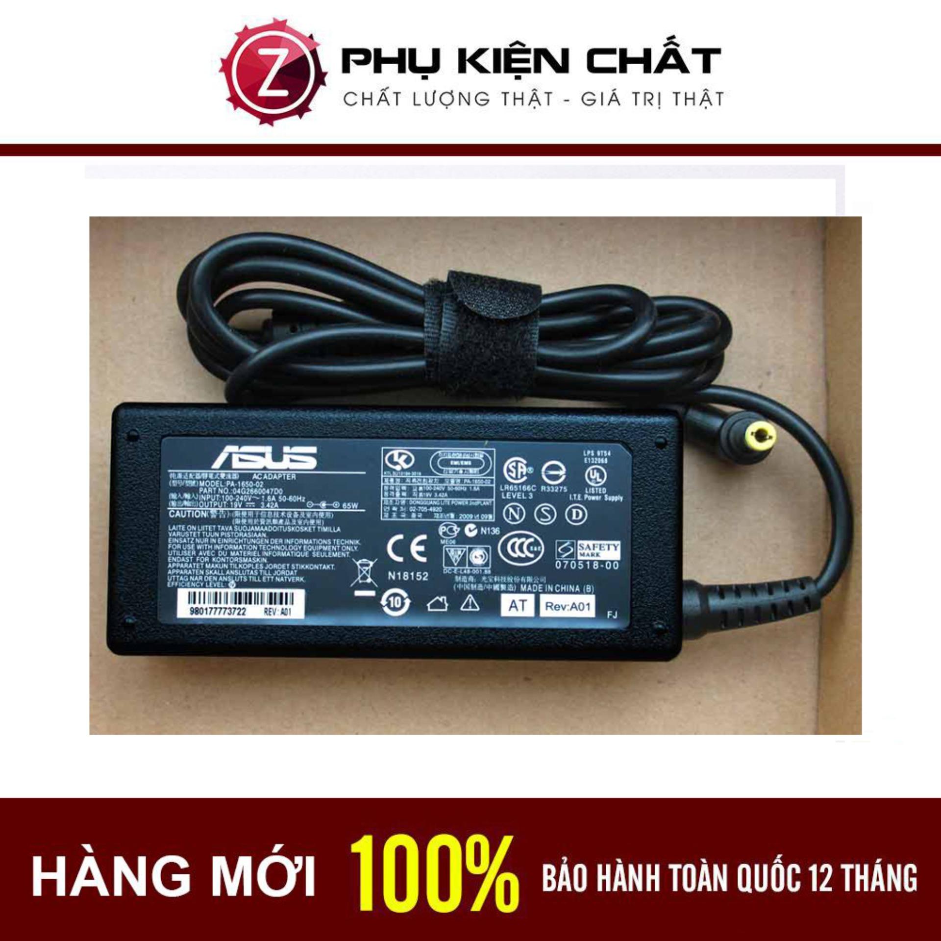 [HCM]Sạc dành cho Laptop Asus X45 X45A X45C X55 X55A X55C 3.42A 65W Bảo Hành 12 Tháng + Tặng Dây Nguồn 15M !