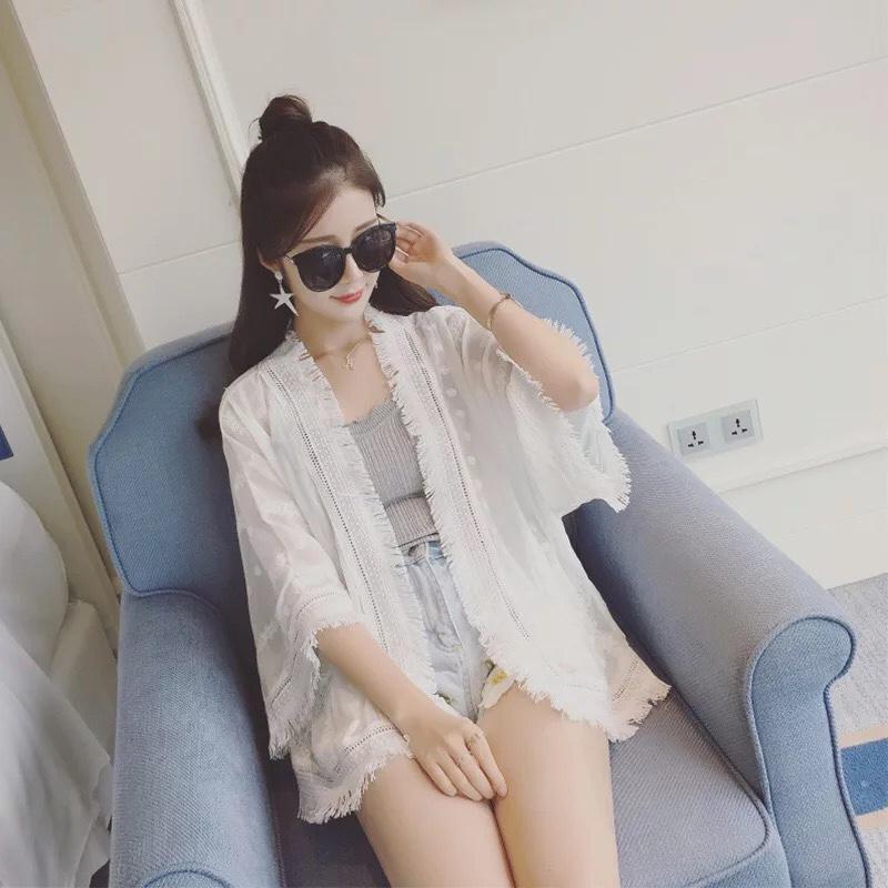 Áo Choàng Lưới Đi Biển Tua Rua AC021