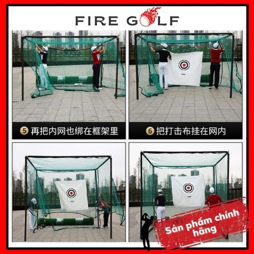 Original PGM lxw001 3m x 3m swing golf training Net frame set-PGM pratical Net (no mats are included)