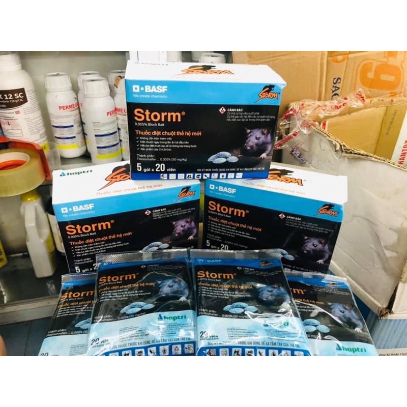 combo 5 gói kẹo chuột STORM - dùng cho chuột đã nhờn bả .