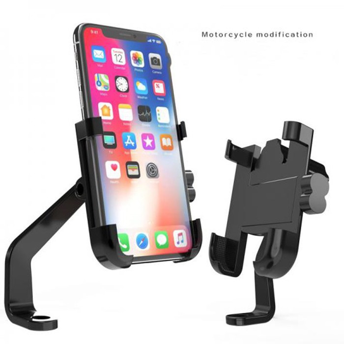 Giá Đỡ - Kẹp Điện Thoại Gắn Xe Máy C2 Chống Rung Giảm sốc Chất liệu hợpTương thích điện thoại từ 4-7inch