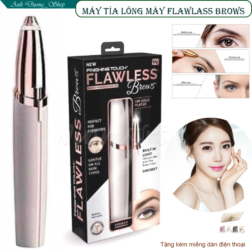 Máy tỉa lông mày flawless,bút tỉa chân mày thông minh,giúp bạn sở hữu chân mày đẹp - giúp tỉa lông nhẹ nhàng, êm dịu, loại bỏ những vùng lông không mong muốn,tặng kèm móc dán điện thoại