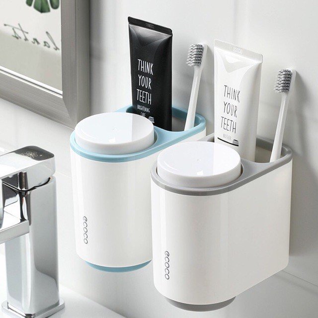 BÁO GIÁ Kệ Để Bàn Chải Kem Đánh Răng | Shopee Lazada Sendo Tiki mới nhất 22 Kệ để bàn chải kem đánh răng Mini Ecoco ,Giá kệ để đồ nhà tắm lắp đặt dính tường Kèm 2 Cốc