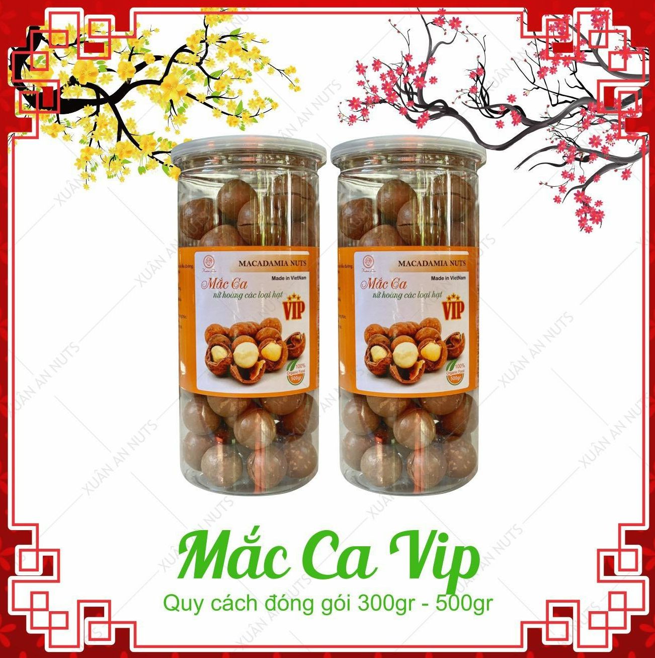 Hạt Macca Nứt Vỏ - Hạt VIP Size Lớn Thượng Phẩm (Hộp 500g)