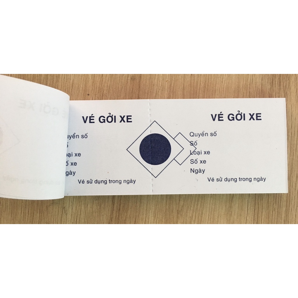 SET 10 CUỐN VÉ GỬI XE LOẠI TỐT