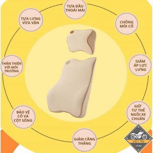 Bộ gối và tựa lưng dành cho ô tô AL