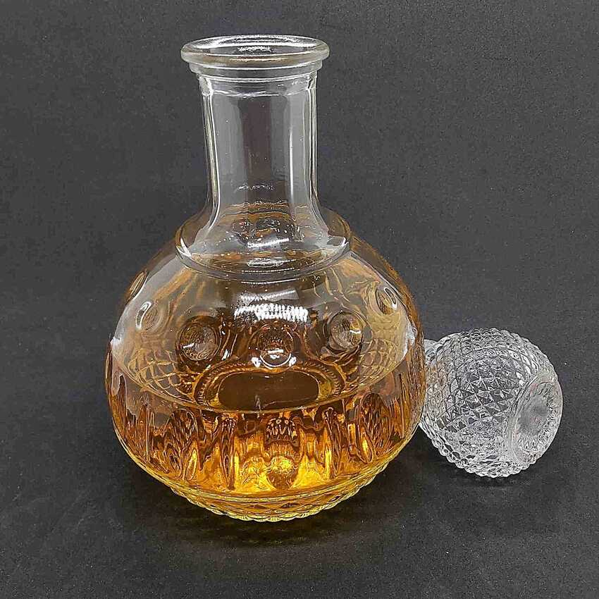Glass Bottle 1000ML – Ground Shape – Dot Design – A3 pattern – 1 bottle