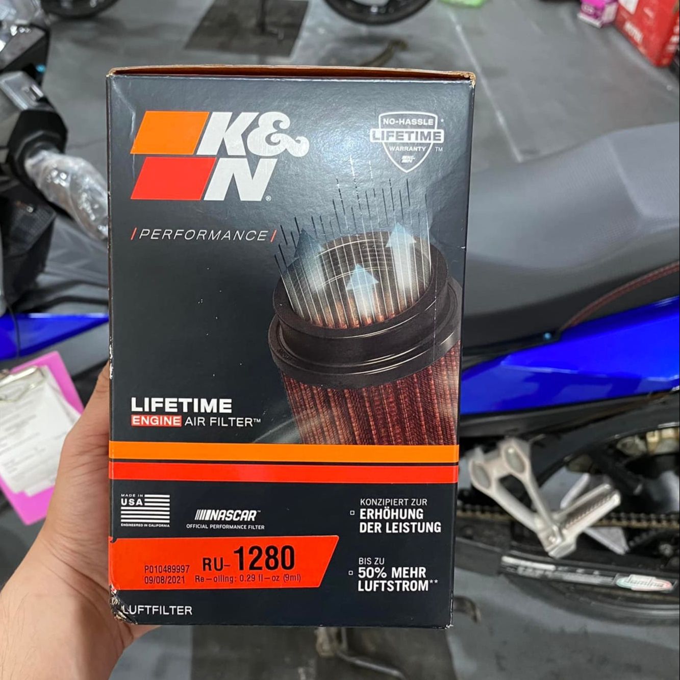 Lọc gió trụ k&n 1280