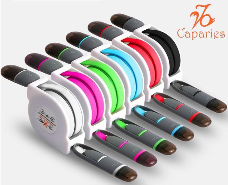 [HCM]Cáp sạc dây rút 2 đầu Lightning-MicroUSB