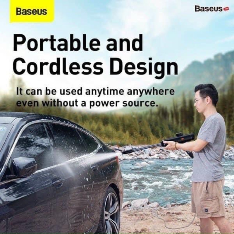 Bộ phun tăng rửa xe oto Baseus LV914