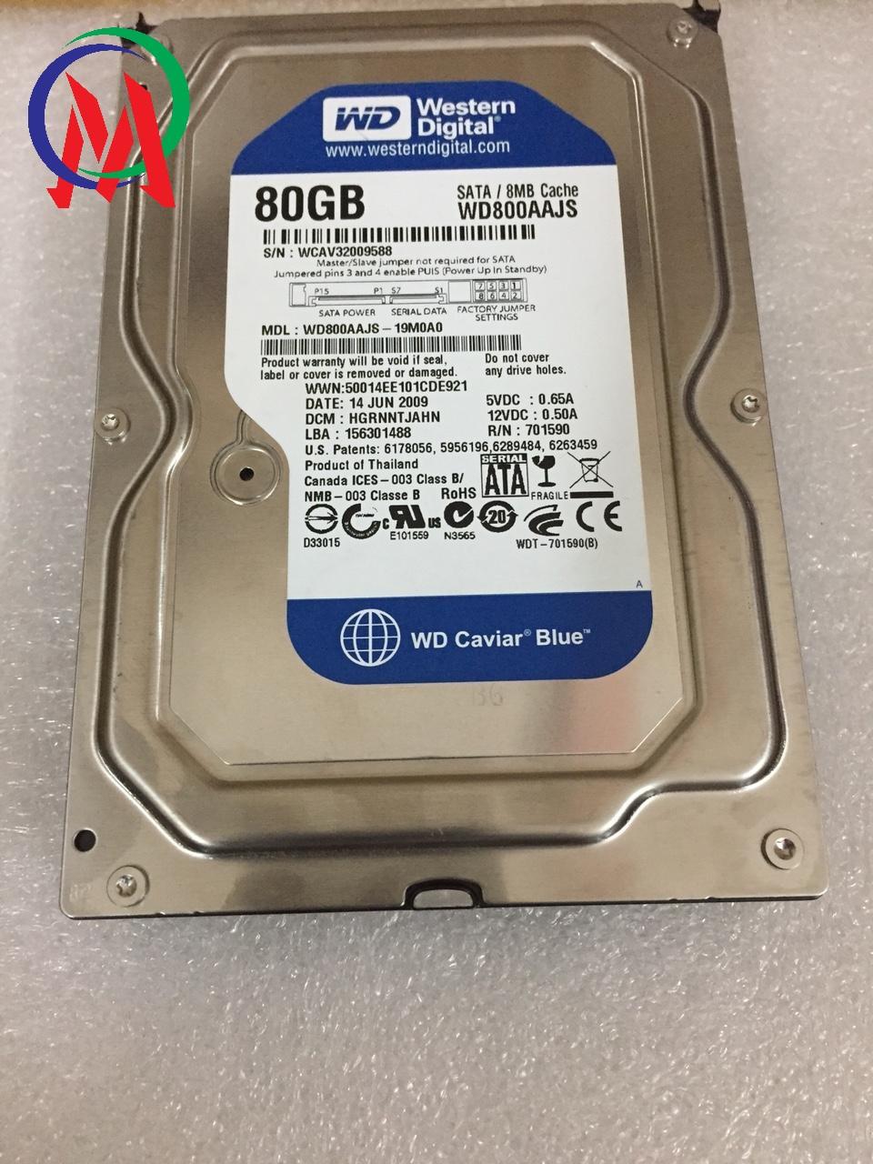 [HCM][Bảo hành 12 tháng] Ổ cứng máy PC 80GB WD tặng kèm cáp Sata