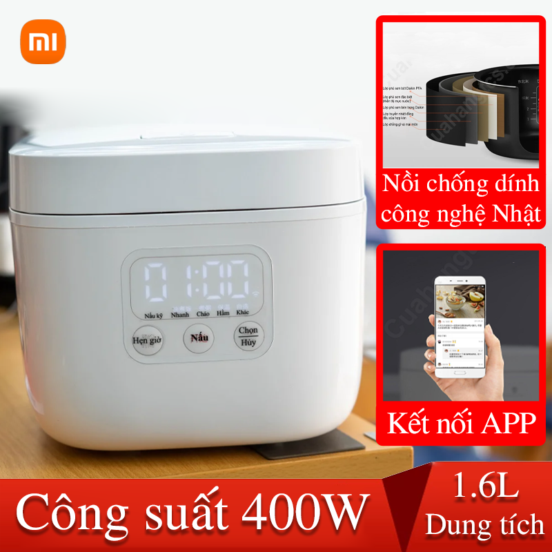 Nồi cơm điện mini xiaomi 1.6l dfb201cm/xiaomi joyami quốc tế 0.8l/xiaomi joyami quốc tế