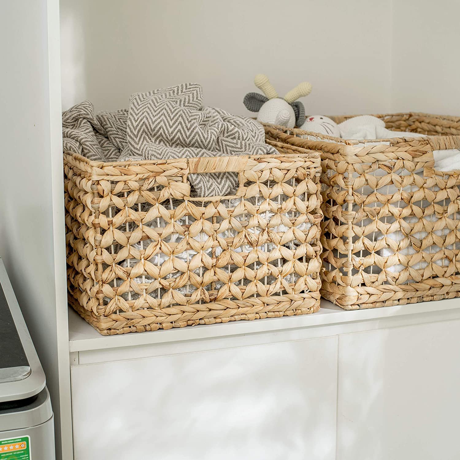 [Lubi Home] - Sọt đựng đồ đan hoa thị sang trọng