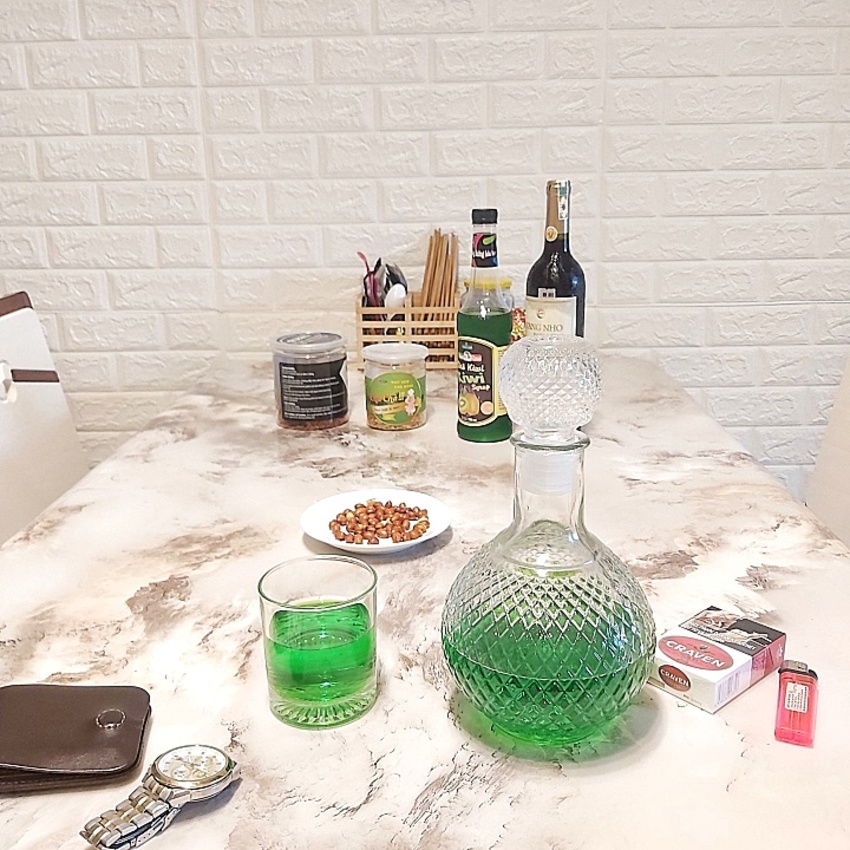 Chai Thủy Tinh Đựng Rượu 1 Lít cao cấp mẫu bầu tròn giác kim cương – Vỏ Chai Rượu Đẹp 1000ML -  Bình Đựng Rượu siêu trong (A2)