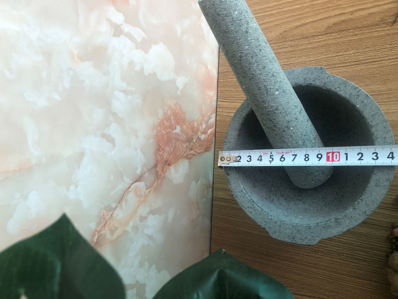 bộ sản phẩm cối đá + chày đá Đường Kính 14cm