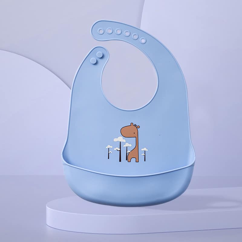 Yếm máng Silicon mềm mại dành cho bé tập ăn