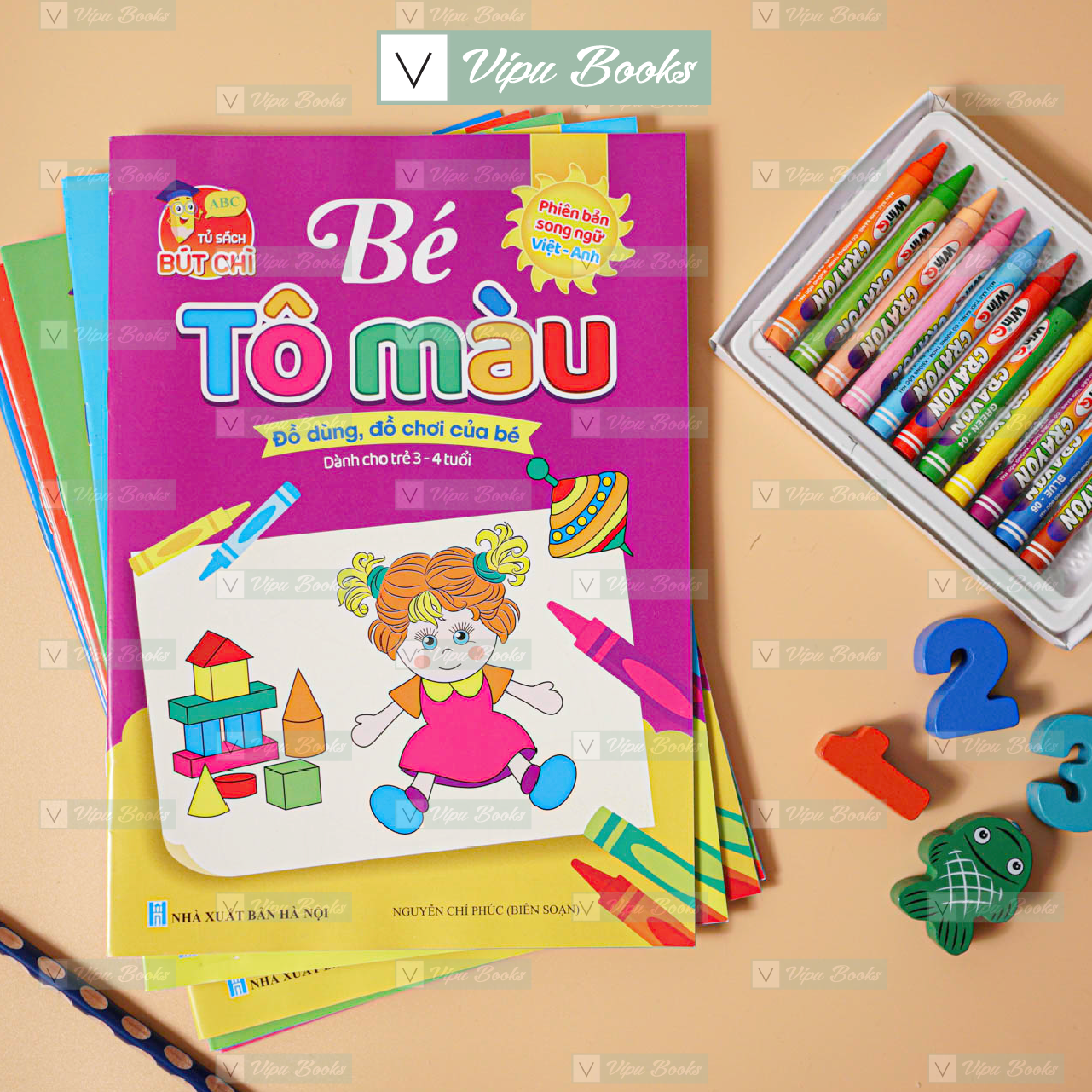 Bộ Sách Tô Màu Cho Bé 3-4 Tuổi(08 Quyển Tô Màu)