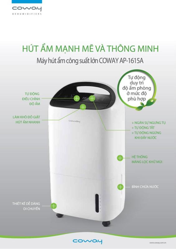 Bảng giá Máy hút ẩm thông minh Coway AD-1615A