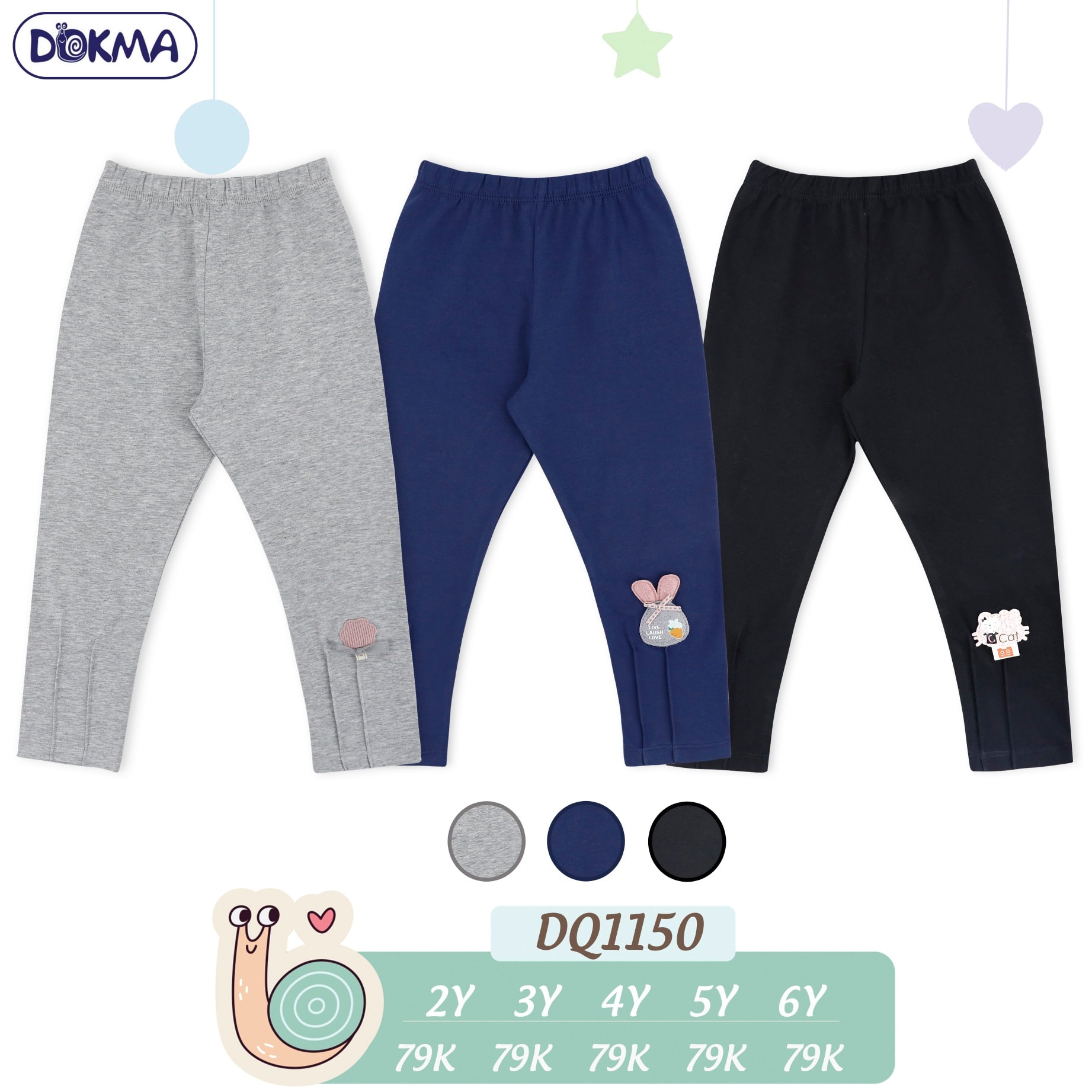 Dokma - Quần legging bé gái (2-6 tuổi)