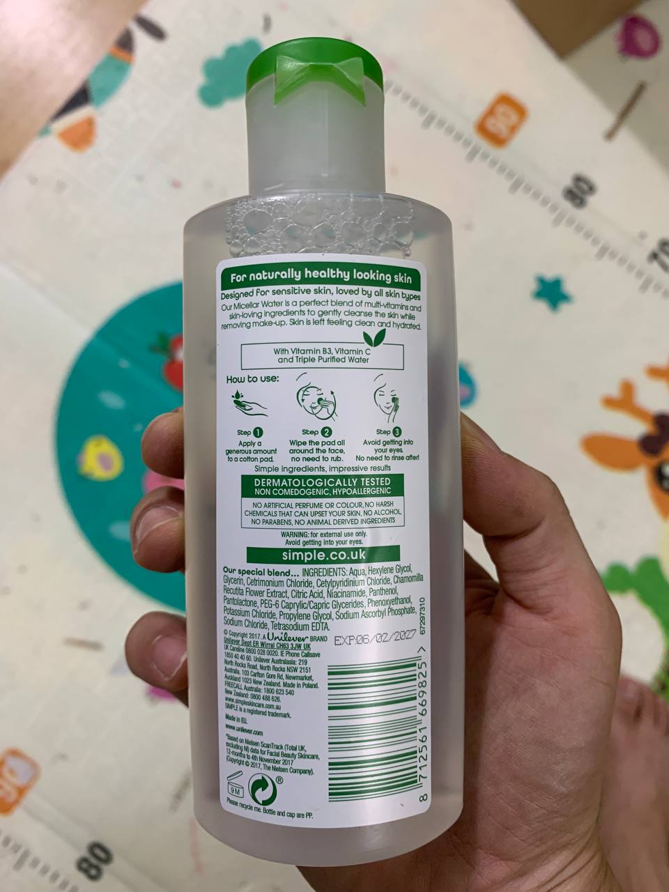 [3 Tặng 1] Nước Tẩy Trang Simple Micellar Cleansing Water 200ml