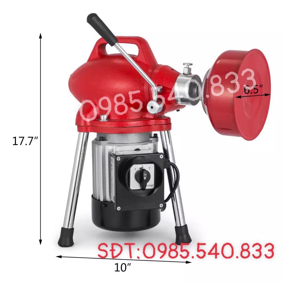 MÁY THÔNG TẮC CỐNG GQ80-550w (1 cuộn dây phi16 +4m phi8 + 6đầu thông + 1 đôi găng tay )