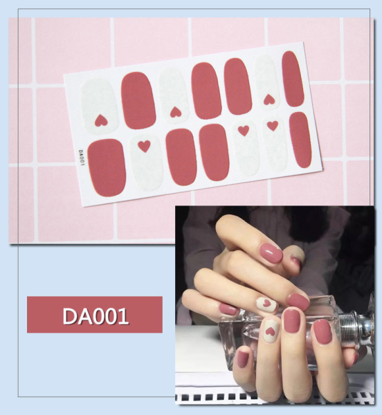 Bộ nail sticker dán móng tay trang trí 3D xinh xắn DA001-DA020 chống thấm nước
