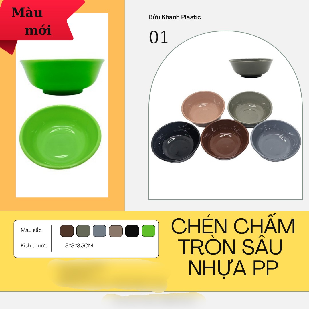 Chén chấm tròn sâu nhựa BKP