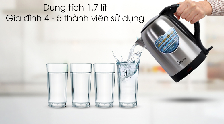 Bình siêu tốc Midea 1.7 lít MK-17SS