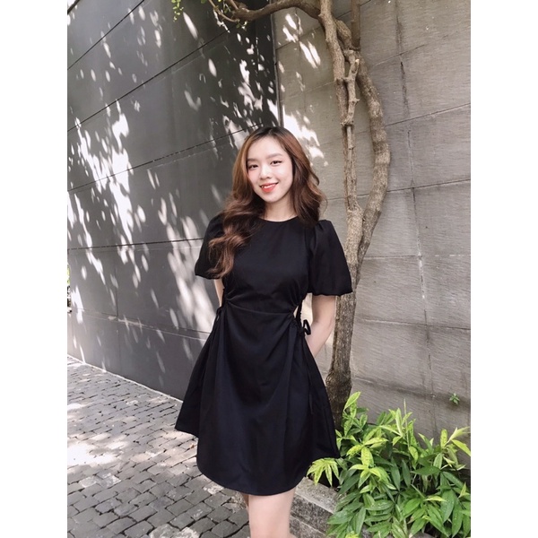 [3-5/8 Hoàn Tiền 25%]Đầm khoét eo rút dây