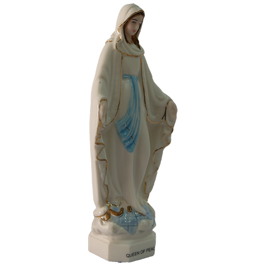 Tượng Đức Mẹ Ban Ơn Gốm sứ Ceramic 13cm trắng quà tặng công giáo trang trí xe hơi