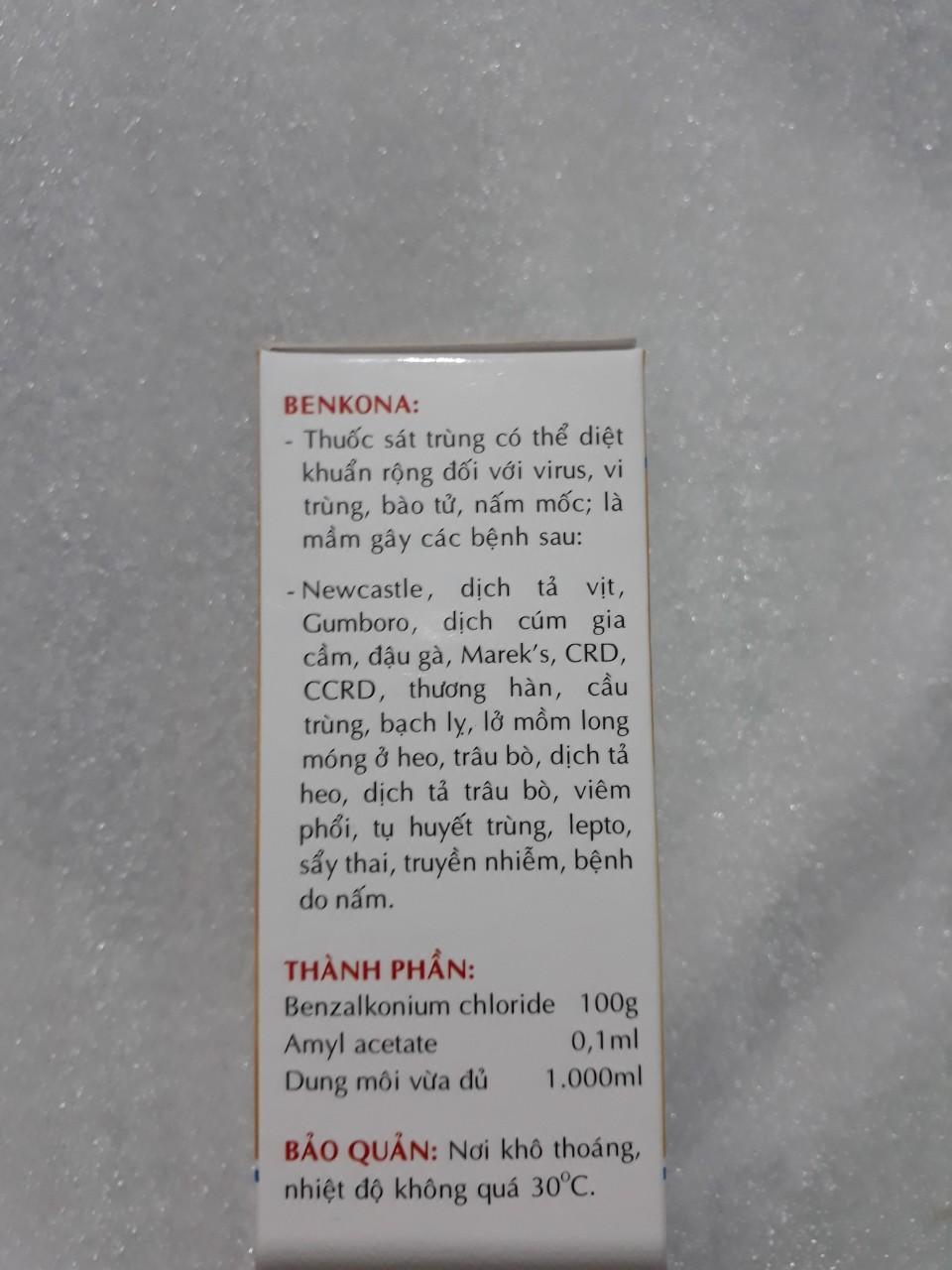 BENKONA 100ML DIỆT VIRUS, VI KHUẨN, NẤM MỐC