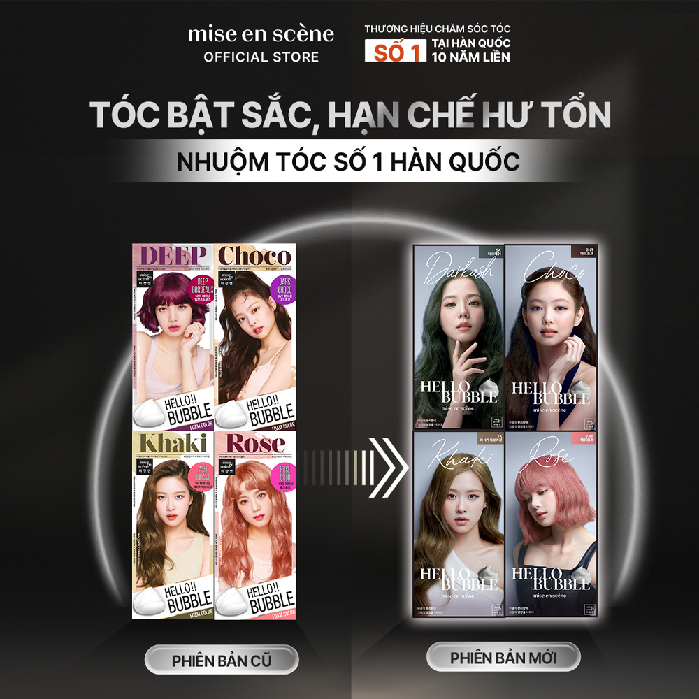 [GIFT ]Sản phẩm nhuộm tóc Mise en scene Hello Bubble