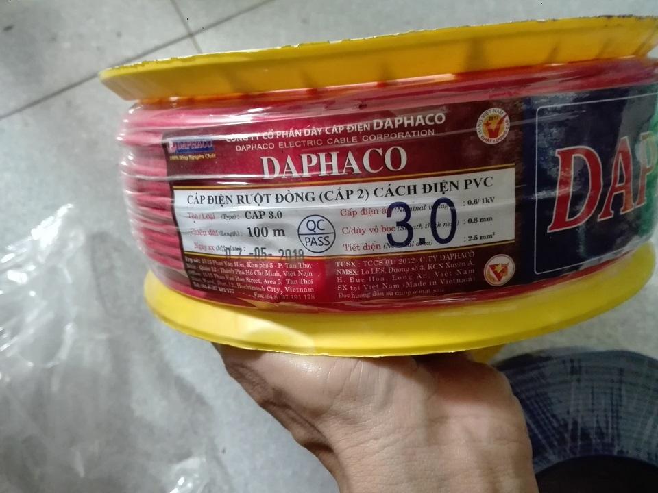 Dây điện Daphaco dây đơn CV3.0
