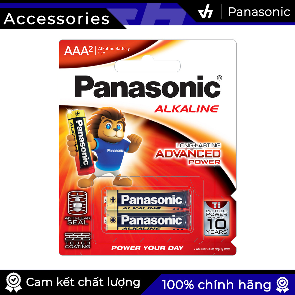 [HCM]Bộ 2 pin Panasonic Alkaline AAA LR03T - Pin alkaline kiềm chống chảy