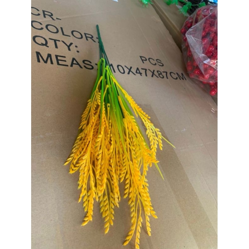 LÚA GIẢ. CÂY LÚA GIẢ 2 MÀU XANH ,VÀNG ( CAO 70CM)