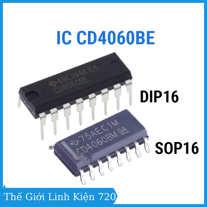 Ic chức năng cd4060be dip16/sop16