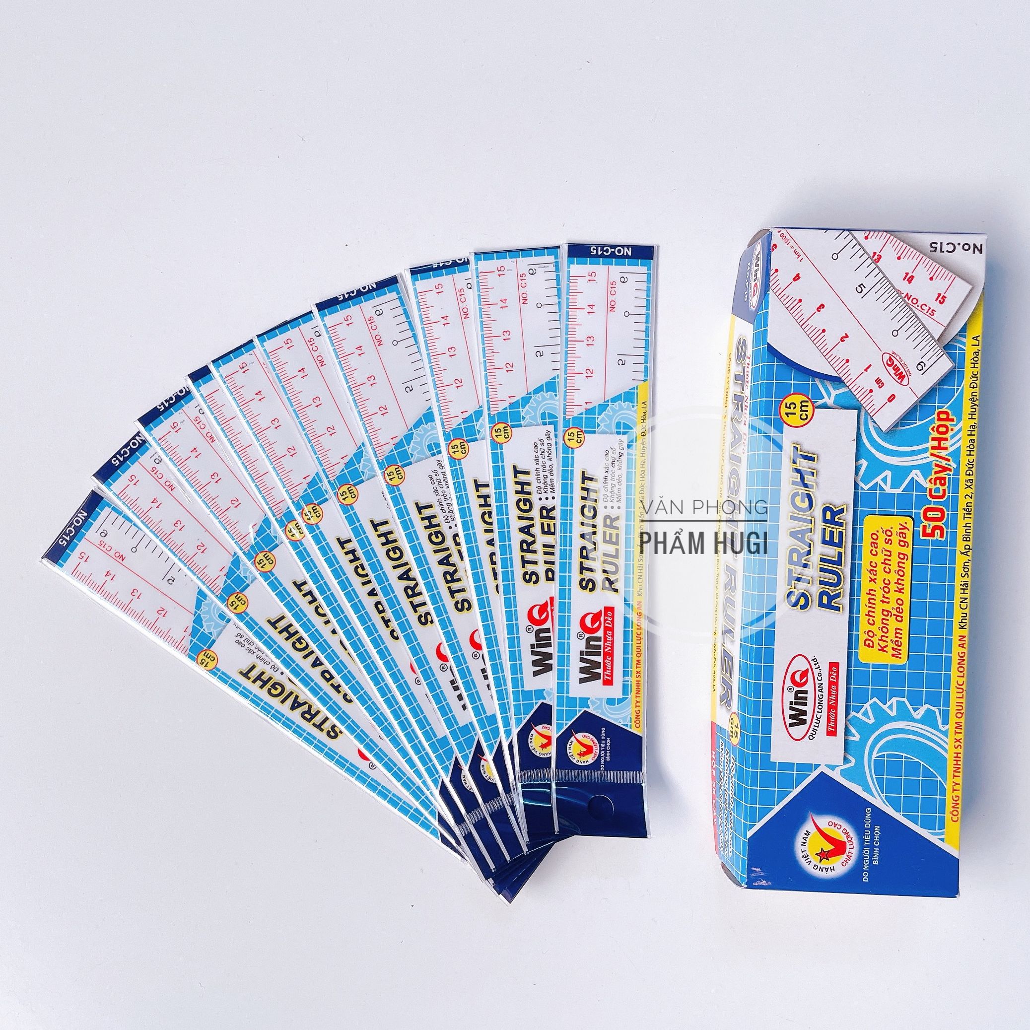 Combo 2 cây thước kẻ dẻo WinQ 15cm
