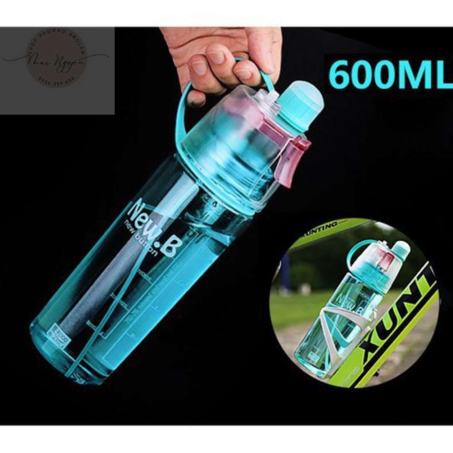 BÌNH NƯỚC THỂ THAO PHUN SƯƠNG 400ml-600ml